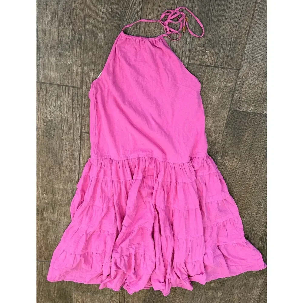 NEW Free People Somewhere Sunny Drop-Waist Midi Dress Size Medium
